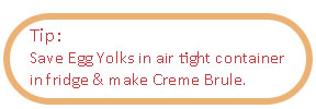 Tip Yolks for Creme Brule